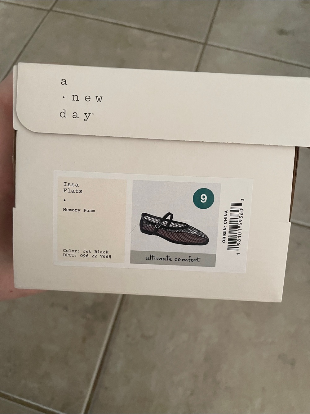 •A NEW DAY• “Issa” Mesh Mary Jane Ballet Flats - Jet Black // NIB - Picture 16 of 16